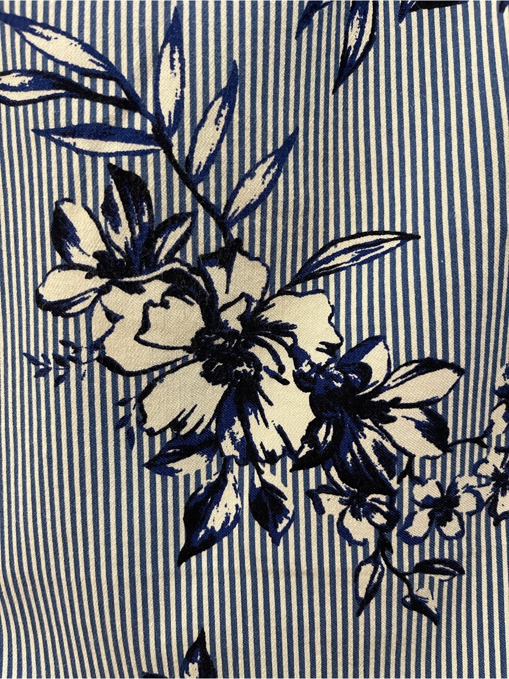 Striped Navy & White Floral Skort - Picture 5 of 8